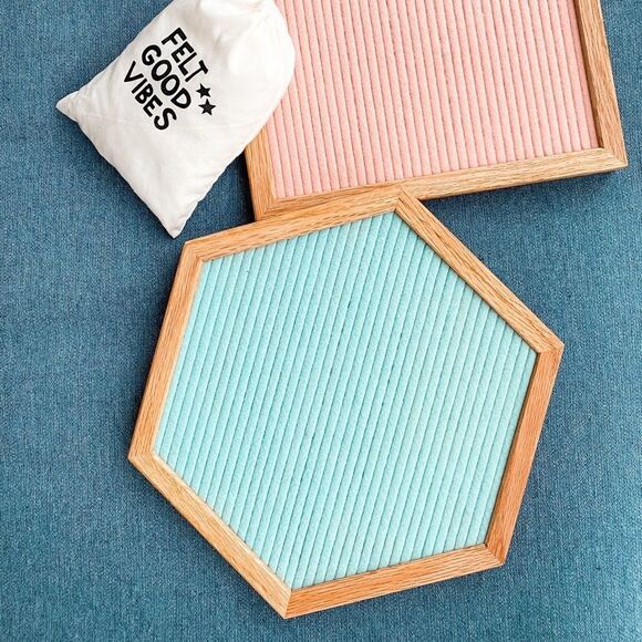Wooden Letterboards Set of 2 Pink and Light Blue Home Decor - Picture 5 of 10